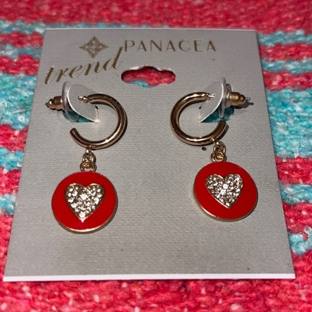 Panacea Heart Earrings Never Used Brand New